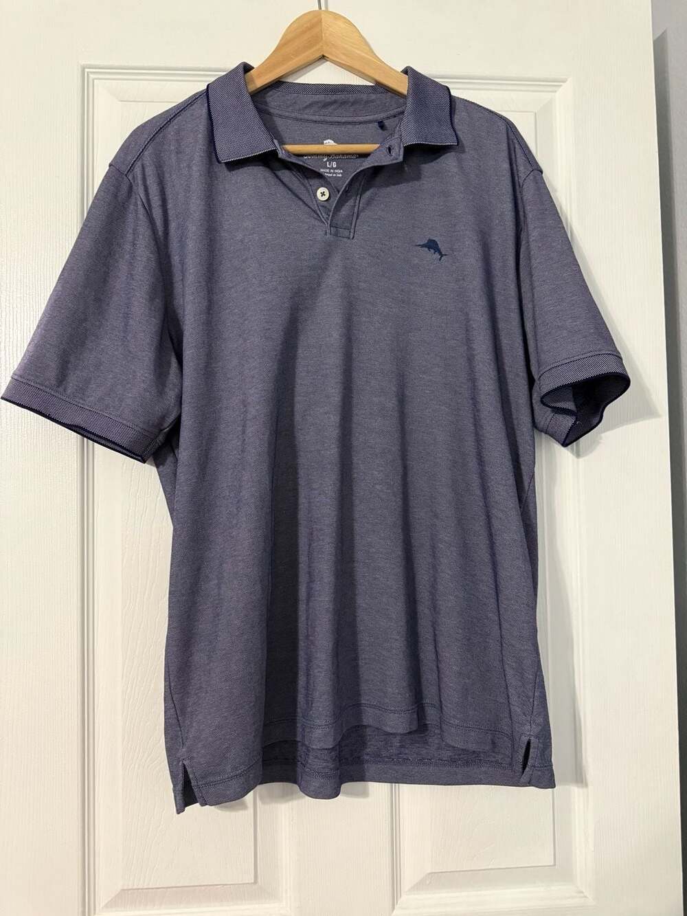 Tommy Bahama Tranquil Bay Knit Polo Shirt Blue Size Large